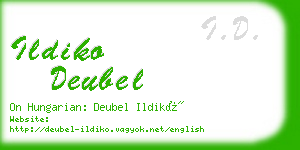 ildiko deubel business card